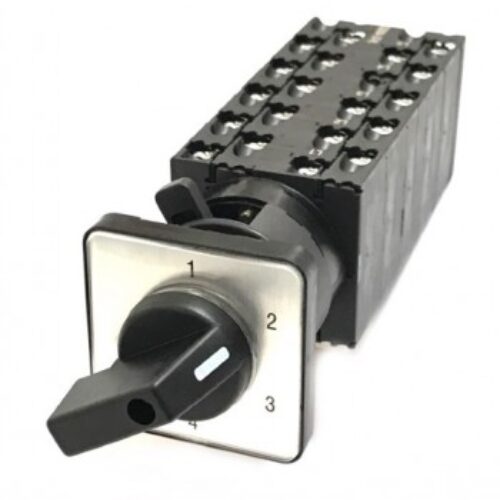 CS20A-ST45- SP2| Interruttore a camma 5 Poli 4 Posizioni 20Amp.Montaggio con piastra di legenda con maniglia.