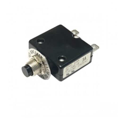 F700H03 | Interruttori/ Disgiuntori termici ripristinabili  3A 250VAC/ 50VDC Fissaggio a pannello M11x p 1.0.