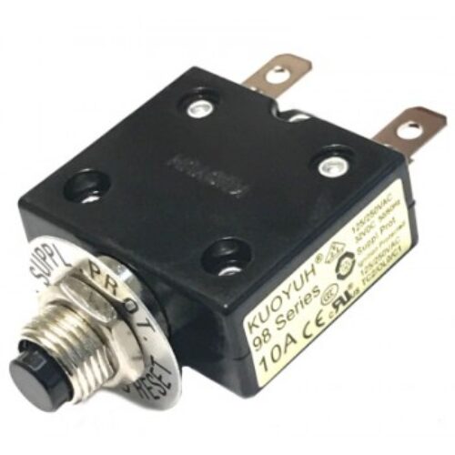 F700H10 | Interruttori/ Disgiuntori termici ripristinabili   10A 250VAC 50VDC Fissaggio a pannello M11x p 1.0.