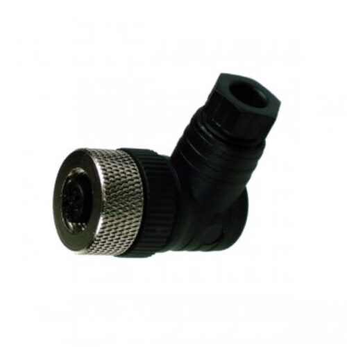 M12FA5P9 | Connettore M12 a cablare, ghiera girevole, versione femmina 90° PG9, 5 Poli a vite .
