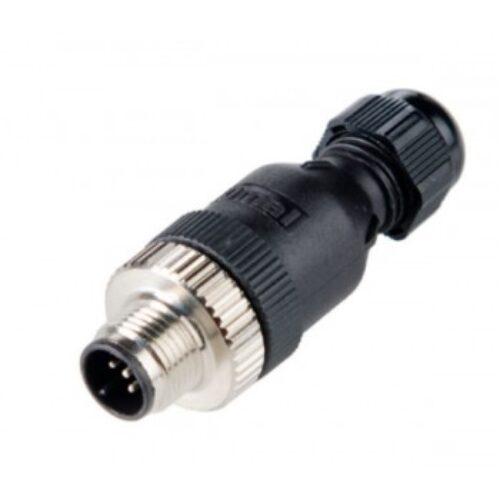 M12MD4P7|  Connettore M12 a cablare, ghiera girevole, versionione maschio diritto, 4P,PG7,a vite.