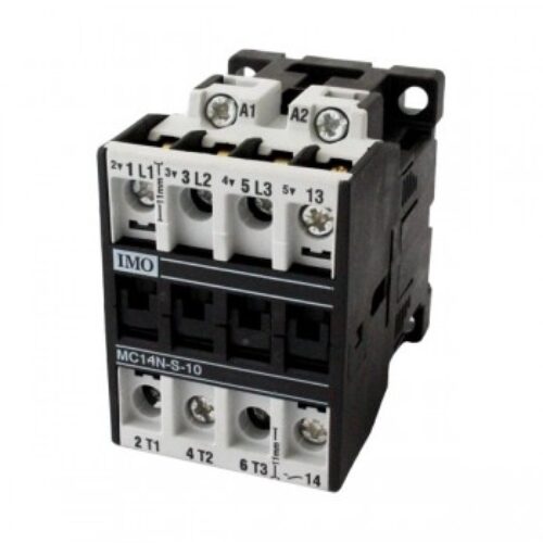 MC14N-S-10110AC | Contattore 3 poli  NA 5.5kW, 14A AC3, 1/NO Aux, bobina 110 Vac.