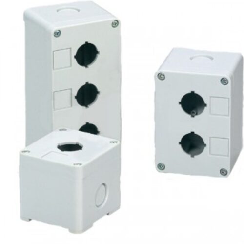 R2BX2W | Contenitore per unità di comando  ABS  D.22 – Dimensioni: 100×70 P=60mm
n°fori: 2 fori.