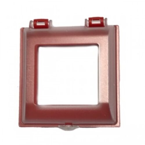 1300.21.001R | Cover protezione formato 48×48  Dim.mm.72×72 -Colore rosso, IP65 .