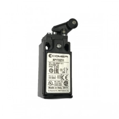 AP1T32Z11 | Finecorsa leva con rotella in nylon su pistoncino in acciaio, corpo tecnopolimero . Contatti a scatto (1NA+1NC) PG13,5. IP65.