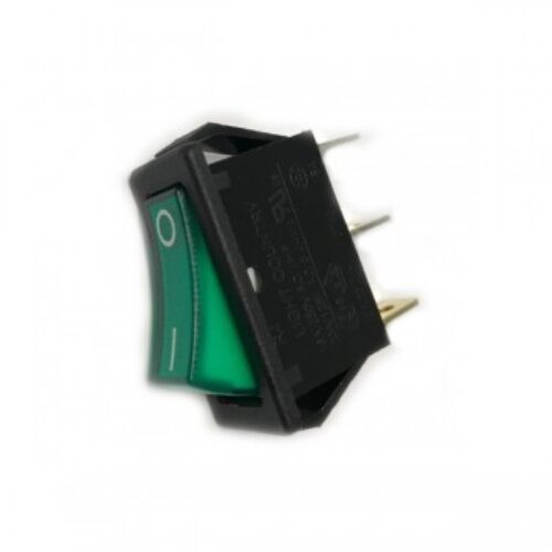 AT2220V | Interuttore unipolare tasto luminoso verde snap in 11×30.0/1 16A 230V.
