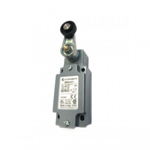 BM5E41Z11 | Finecorsa alluminio a leva con rotella nylon 22mm, Contatti a scatto (1NO + 1NC) doppio isolamento e apertura positiva, M20x1,5, IP66.