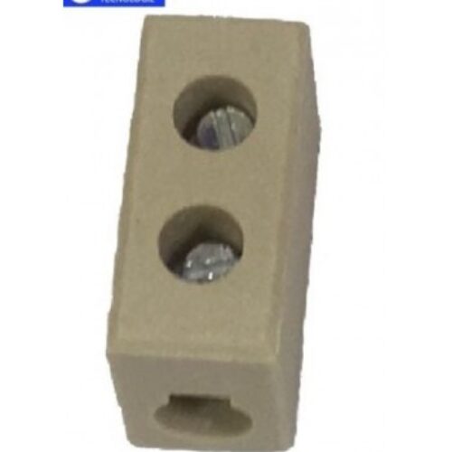C7243 | Morsetto in steatite , 31 x 14 x 22,4 mm,per alte temperature 300°C , Unip. 30A  250V Sez. cavo max 6mmq