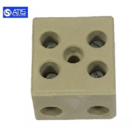 C7245 |  Morsetto steatite, alte temperature 300° 25x22x20 mm,10A bipolare, Sezione cavo 1-2,5mmq.