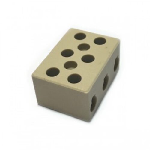 C7251 Morsetto  steatite 45x23x32,5mm per alte temperature 300°C , 30A tripolare sez.16mmq.