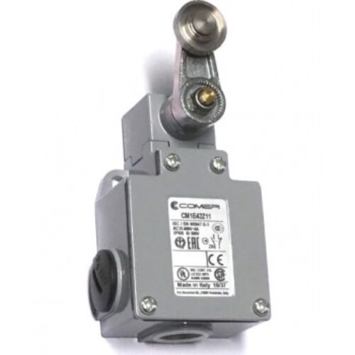 CM1E42Z11 | Finecorsa in alluminio  alluminio  Leva con rotella in inox 22 mm , Contatti a scatto (1NO + 1NC) doppio isolamento e apertura positiva, PG13,5, IP66.