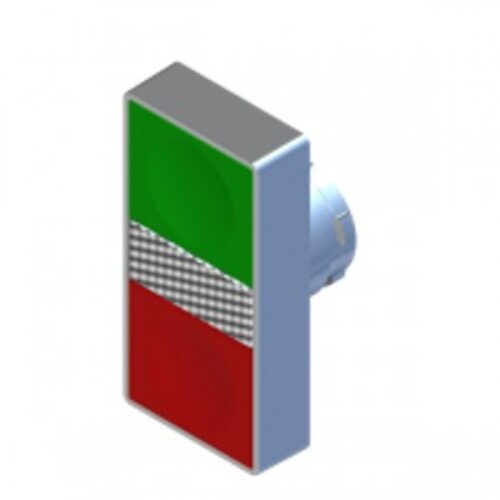 ECX1151 | Pulsante doppio con spia luminosa a filo ghiera – ROSSO/VERDE – IP40