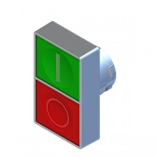 ECX1152 | Pulsante doppio a filo ghiera con simboli – ROSSO/VERDE – IP65.