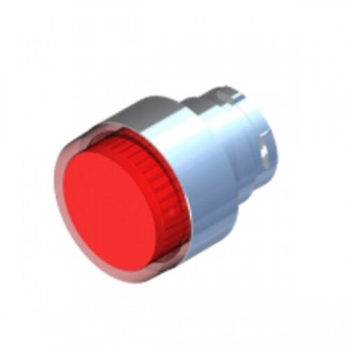 ECX1201 | Pulsante D.22 metallica filo ghiera luminoso rosso serie ECX1…