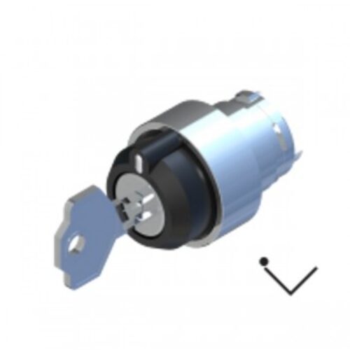 ECX1410 | Selettore a chiave – Nero – IP65, 2 posizioni fisse con estrazione chiave a SX.