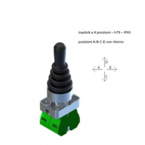 ECX1520 | Joystick 4posiz. A-B-C-D con ritorno serie metallo H=79mm.