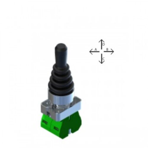 ECX1524 | Joystick 4posiz. A-B-C-D mantenute, serie metallo H=79mm.
