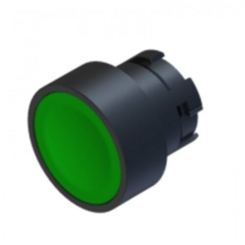ECX3102 | Pulsante plastico d.22  filo ghiera verde.