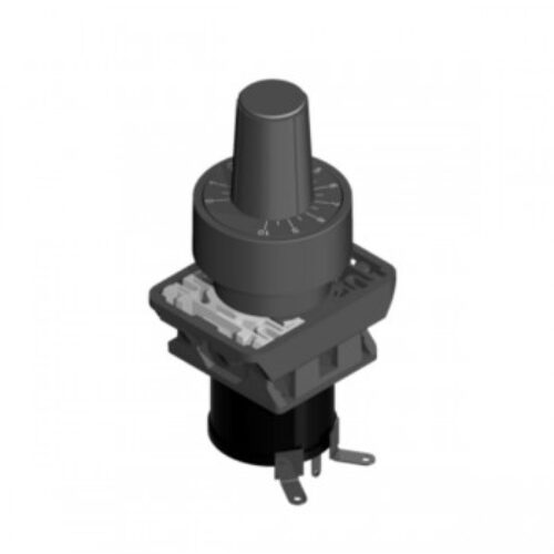 ECX4560-5K | Potenziometro 5K ohm con manopola di azionamento Ø22 Indice con scala graduata e fissaggio a ghiera;mono giro;10k ohm ;4W;±10%;6mm.