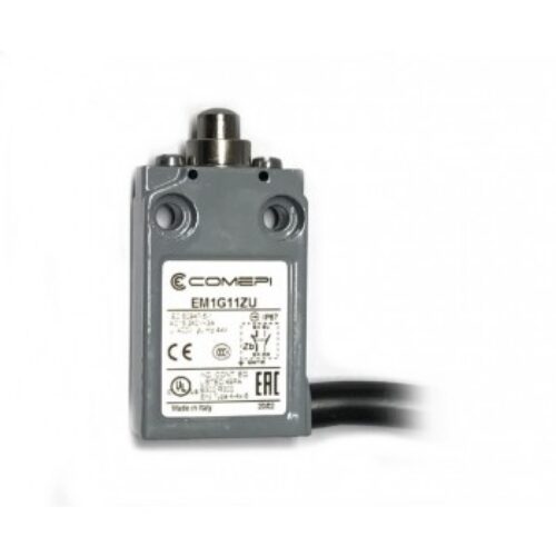 EM1G11ZU | Finecorsa-Pistoncino metallo 1NO/+1NC con uscita cavo 90° lc= 1mtl.