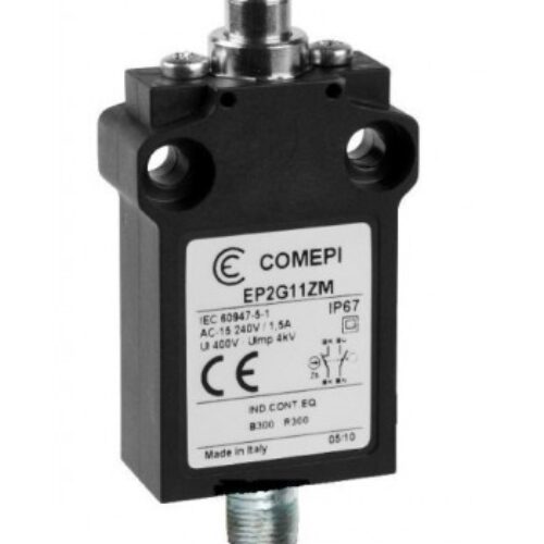 EP2G11ZM | Finecorsa-Pistoncino in tecnopolimero uscita connettore M12X1.