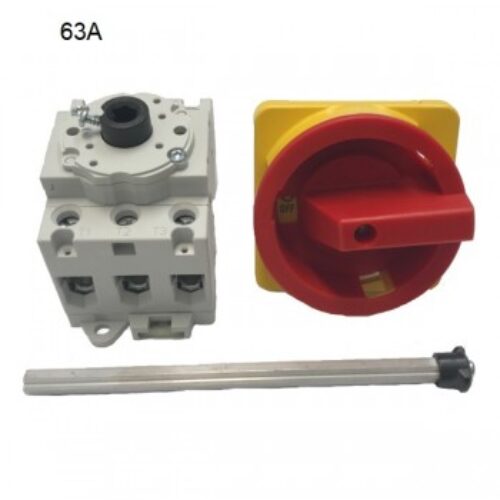 LB69-3063-H6901-E69 | Sezionatore per montaggio su base, 3 poli, 63A   completa di maniglia H69-001  e Albero E69-003.