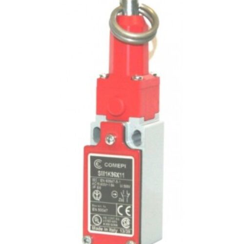 SM1K96X11 | Finecorsa-A strappo con anello. Contatti non sovrapposti ad azione lenta (1NA+1NC) Doppio isolamento. Ingresso cavi PG13,5. IP66.