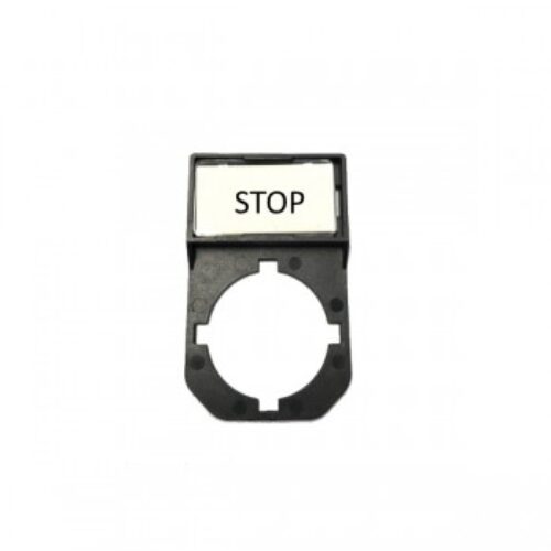 STOPLABEL | Targhetta per pulsante  D. 22 con scritta  STOP.